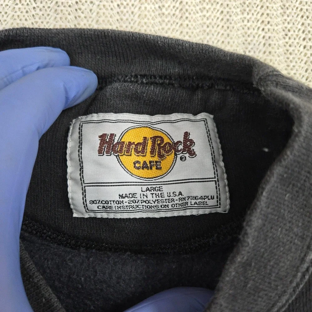 Vintage Hard Rock Cafe Sweatshirt Mens Large Gray Orlando Florida USA Made